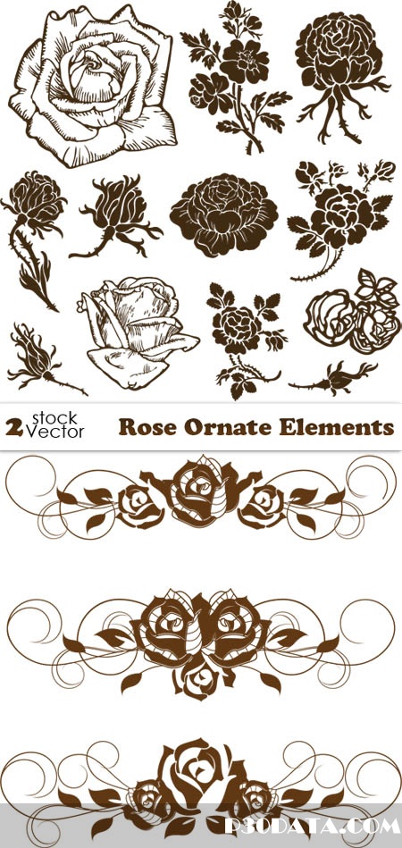Vectors - Rose Ornate Elements