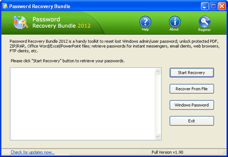کشف و بازیابی رمزهای عبور با Password Recovery Bundle 2012 2.5 Enterprise Edition