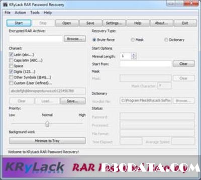 KRyLack RAR Password Recovery 3.51.62 بازیابی پسورد گمشده فایل های فشرده